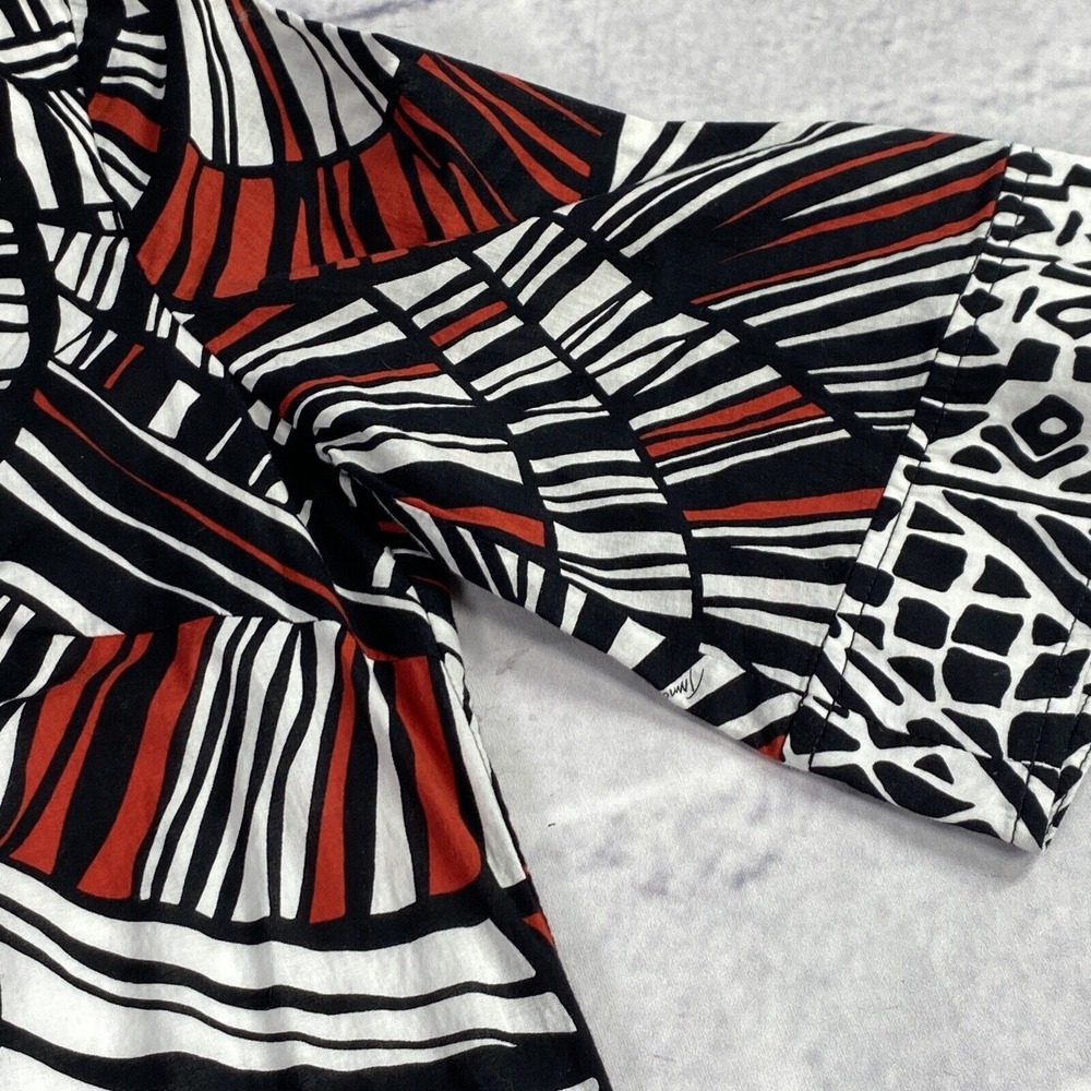 Trina Turk Women's Shift Dress Size 6 Split Neck Abstract Lined 2114533 No Belt - Picture 14 of 16